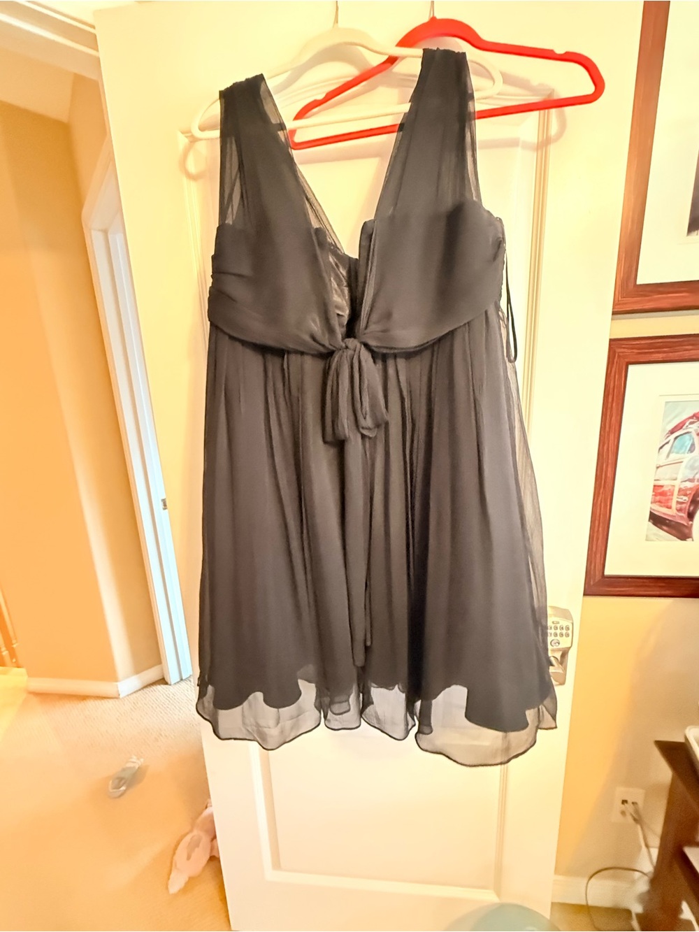 Donna Ricco Black Chiffon Sleeveless Cocktail Dress - Picture 9 of 12